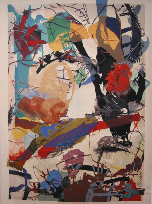 Attentat, 176 x 135 Tissage Atelier Courrant D'Art