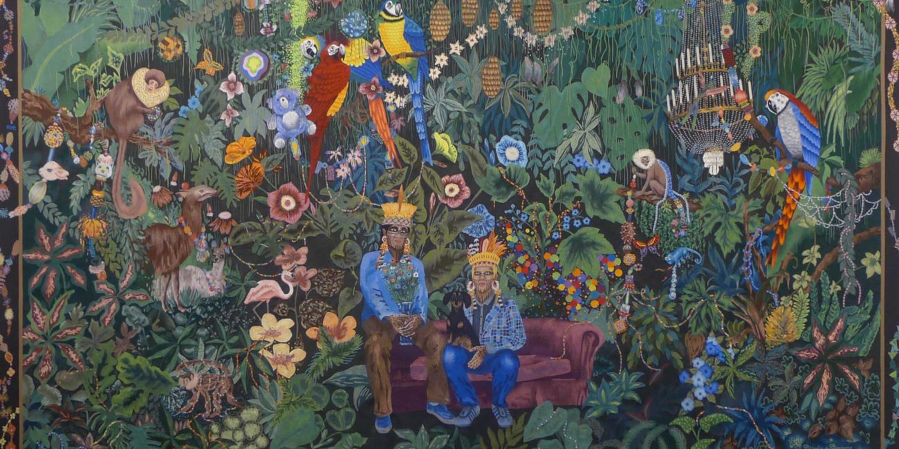 tapisserie la famille dans la joyeuse verdure - Aubusson