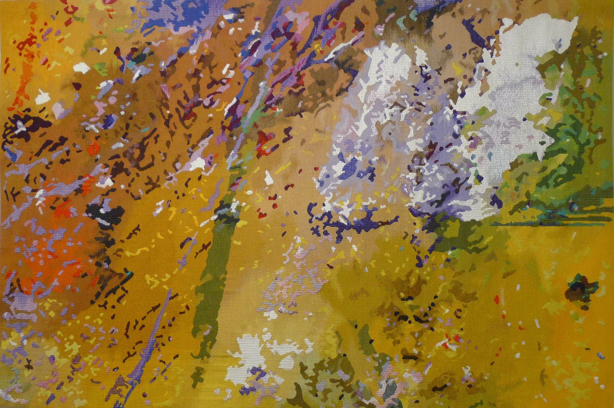 Voltige, tapisserie d'Aubussonde France-Odile Perrin-Crinière